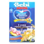 Молочная каша Bebi Premium 3 злака с яблоком и ромашкой 200 г