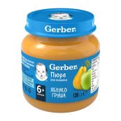 Пюре Gerber яблоко и груша 130 г