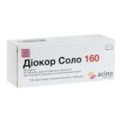 Диокор Соло 160 таблетки покрытые пленочной оболочкой 160 мг блистер №30