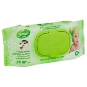 Серветки вологі Smile baby для дітей алое ромашка з клапаном №72