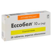Есобел таблетки вкриті оболонкою 10 мг №28