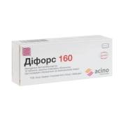 Діфорс 160 таблетки вкриті плівковою оболонкою 5 мг + 160 мг блістер №10
