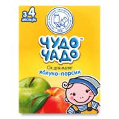 Сок Чудо-Чадо яблоко-персик с мякотью и сахаром 200 мл