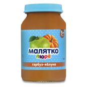 Пюре Малятко тыква-яблоко с сахаром 180 г