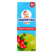 Сок Малятко яблоко-шиповник 200 мл