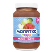 Фруктове пюре Малятко яблуко-малина 190 г