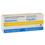 Ципралекс таблетки покрытые пленочной оболочкой 10 мг №28