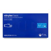 Перчатки нитриловые смотровые нестерильные без пудры nitrylex basic размер M пара