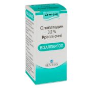 Візаллергол краплі очні 2 мг/мл флакон 2,5 мл