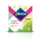 Прокладки ежедневные женские гигиенические Libresse Natural care pantyliners normal №40