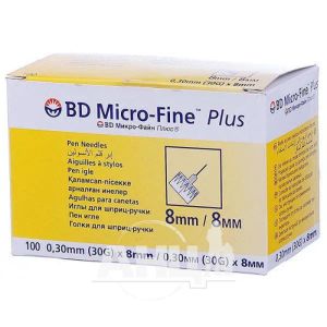 Иглы для шприц-ручки BD Micro-fine plus 0,3 х 8 мм №100