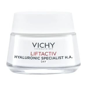 Денний розгладжувальний крем Vichy Віші Ліфтактив Гіалуронік Спеціаліст Ейч Ей для корекції зморшок для нормальної та комбінованої шкіри обличчя 50 мл