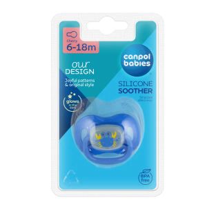 Пустышка Canpol Babies 22/435 6-18 м силиконовая круглая