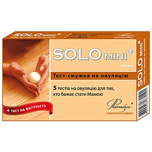 Тест для определения овуляции Solo mini №5 + Ультрачувствительный тест для определения беременности ULTRA №1