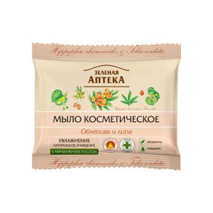 Мыло косметическое Зеленая Аптека облепиха и липа 75 г
