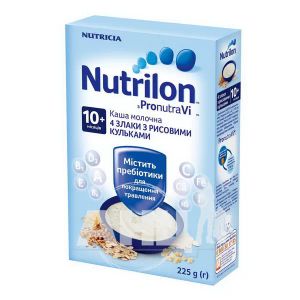 Каша молочная сухая быстрорастворимая 4 злака с рисовыми шариками Nutrilon 225 г