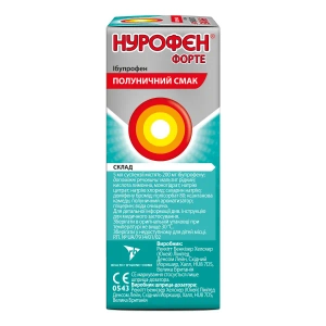 Нурофєн для дітей фотре суспензія оральна 200 мг/5 мл флакон з полуничним смаком 100 мл