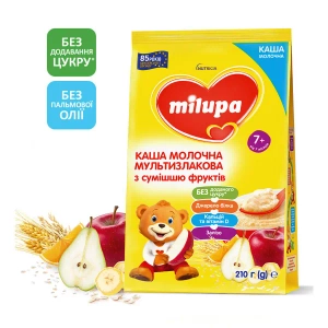 Каша молочная сухая Milupa мультизлаковая со смесью фруктов для детей от 7 месяцев 210 г
