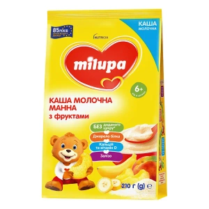Каша молочна суха Milupa манна для дітей від 6 місяців 210 г
