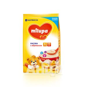 Каша молочна Milupa суха швидкорозчинна рисова з абрикосом 210 г