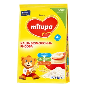 Каша безмолочная Milupa сухая быстрорастворимая рисовая 170 г