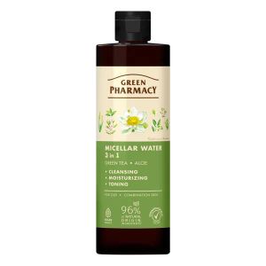 Мицеллярная вода Green Pharmacy 3 в 1 Зеленый чай и алое 500 мл