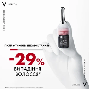 Засіб проти випадіння волосся Vichy Dercos Aminexil Clinical 5 комплексної дії для жінок 21 х 6 мл