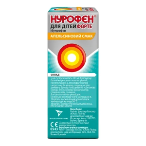 Нурофен для детей форте суспензия оральная 200 мг/5 мл флакон с апельсиновым вкусом 100 мл