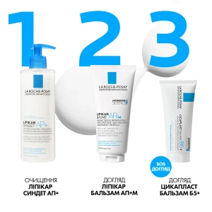 Очищающий крем-гель La Roche Posay Липикар Синдет AП+ для очень сухой, склонной к атопии коже лица и тела младенцев, детей и взрослых 400мл