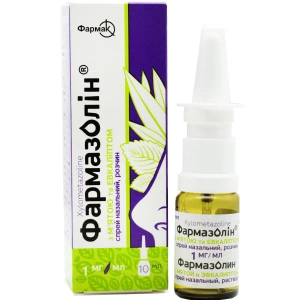 Фармазолін з м'ятою та евкаліптом спрей назальний розчин 1 мг/мл флакон 10 мл