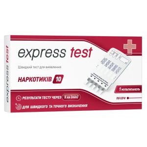 Тест-полоски Express Test для определения наркотиков мультипанель №10