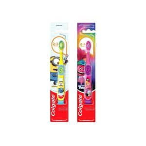 Зубная щетка детская Colgate Kids с 2-х лет Minions или Trolls 1 штука