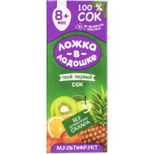 Сік Ложка в ладошке мультифрукт 200 г