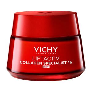 Денний антивіковий крем Vichy Ліфтактив Колаген Спеціаліст 16 з ко-бондинг технологією для корекції 16 ознак старіння шкіри обличчя 50 мл