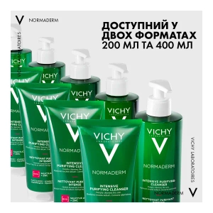 Гель Vichy Normaderm Intensive Purifying Cleanser для глубокого очищения жирной, склонной к недостаткам кожи лица и тела 400 мл