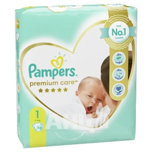 Подгузники детские Pampers Premium Care Newborn 1 №78