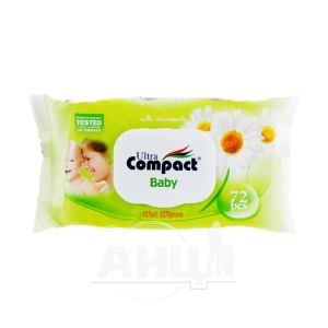 Детские влажные салфетки Ultra Compact ромашка №72