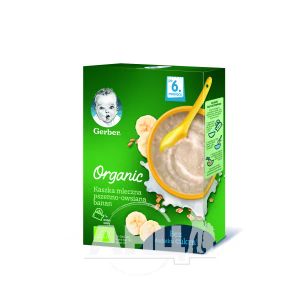 Каша Gerber Organic молочна пшенично-вівсяна банан 240 г