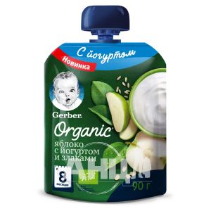 Пюре Gerber яблуко та злаки 90г