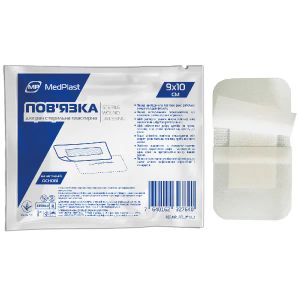 Повязка МР MedPlast для ран пластырная стерильная 9 х 10 см