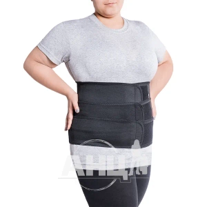 Бандаж підтримуючий з жорсткою фіксацією корсет чорний розмір 3