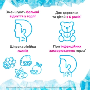 Гексорал Лорсепт зі смаком лимона льодяники 0,6 мг + 1,2 мг блістер №16