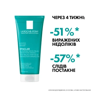 Гель-мікропілінг La Roche Posay Effaclar для очищення проблемної шкіри обличчя і тіла 200 мл