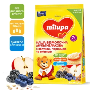 Безмолочна каша Milupa мультизлакова яблуко чорниця ожина 170 г