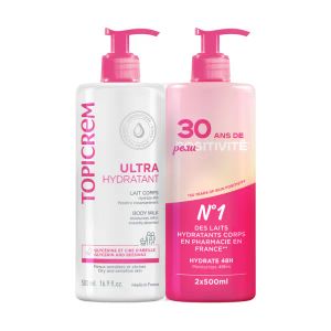 Набір Ультра-зволожуюча емульсія для тіла Topicrem Ultra Hydratante 2x500 мл