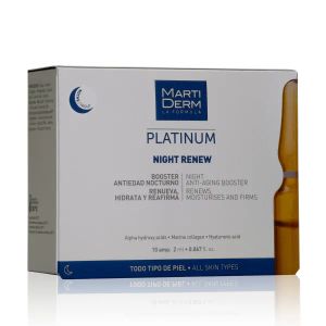 Ночные ампулы для лица против фотостарения MartiDerm Platinum Night Renew 2 мл №10
