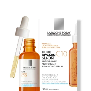 Сироватка-антиоксидант La Roche Posay Pure Vitamin C10 з вітаміном С проти зморшок для відновлення шкіри обличчя 30 мл