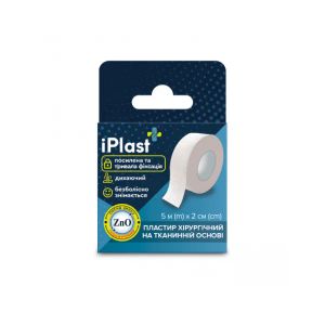 Пластырь Iplast хирургический 5 м х 2 см на тканевой основе