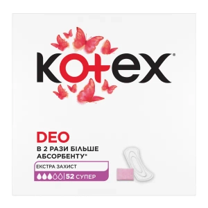 Прокладки ежедневные Kotex Super Deo №52
