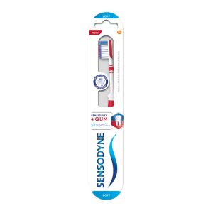 Зубная щетка Sensodyne для чувствительных зубов и защита десен